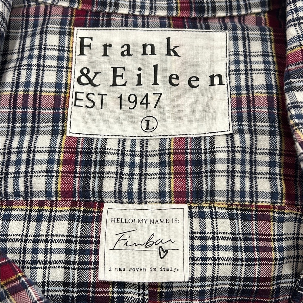 Frank & Eileen Finbar Cotton Plaid Button Down Long Sleeve Shirt - Large - Picture 7 of 9